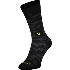 Scott Trail Camo Crew Socks Unisex - Black/Sulphur Yellow