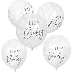 Ginger Ray Botanical Baby Shower Decorative Confetti Balloons 5 Pack