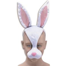 Pink Facemasks Fancy Dress Bristol Novelty Rabbit Mask on Headband With Sound