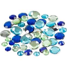 Creativ Company Rhinestones, round, size 6 9 12 mm, blue/green harmony, 360 pc/ 1 pack