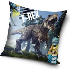 Grey Pillowcase Kid's Room MCU T-Rex Dinosaur Cushion Cover with Zipper 15.7x15.7"