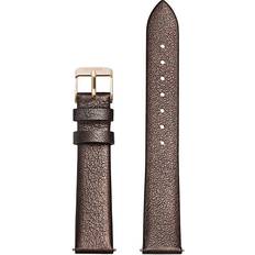 Cluse Watch Straps Cluse CS1408101051 16mm Chocolate Brown Metallic/Gold