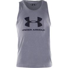 Men - Sportswear Garment Tank Tops Under Armour Sportstyle Logo Tank Top Men - Steel Light Heather/Black