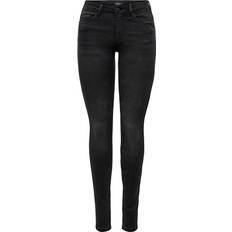 Only Royal Reg Skinny Fit Jeans - Black/Black Denim