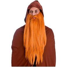 Orange Accessories Wicked Costumes Long Beard with Mustache Red