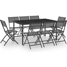 vidaXL 3073495 Patio Dining Set, 1 Table incl. 8 Chairs