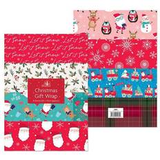 Paper Gift Wrapping Papers 8 Assorted Designs Christmas Wrapping Paper Sheets 50 x 70cm Approx