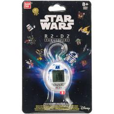 Interactive Pets Bandai TAMAGOTCHI 88821 Star Wars R2D2 Virtual Pet Droid with Mini-Games, Animated Clips, Extra Modes & Key Chain-(White) Multicolour