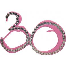 Folat Glasses Novelty 30th Birthday Pink, Plastic Fancy Dress Glasses