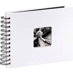 Water Based Scrapbooking Hama 2107 Fine Art Spiralbound Photo Album, 24 x 17cm, Chalk White, 50 Black pages, 24 x 17 cm