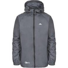 Grey Rain Clothes Trespass Qikpac Unisex Waterproof Packaway Jacket - Flint