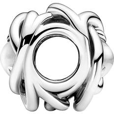 Pandora April Birthstone Eternity Circle Charm - Silver/Transparent