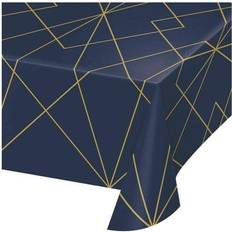 Navy and Gold Geode Plastic Tablecover All Over Print