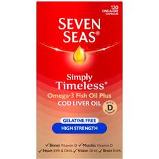 Seven Seas Cod Liver Oil High Strength Gelatine Free Capsules 120 pcs