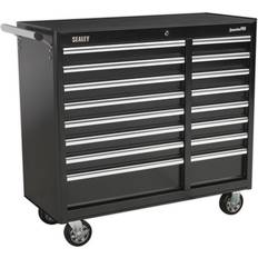 Sealey Rollcab 16 Drawer with Ball Bearing Slides Heavy-duty Black