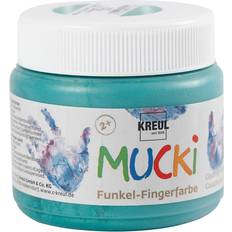 Mucki Finger Paint, metallic green, 150 ml/ 1 tub