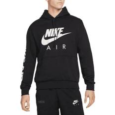 Nike Reflectors Jumpers Nike Air Men's Brushed-Back Fleece Pullover Hoodie - Black/Light Bone