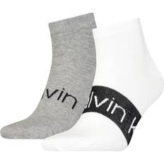 Calvin Klein Logo Ankle Socks 2-pack - White