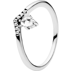 Pandora Rings Pandora Classic Wishbone Ring - Silver/Transparent