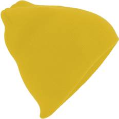 Beechfield Plain Basic Knitted Winter Beanie Hat - Yellow