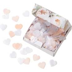 Talking Tables White & Pastel Pink Heart Shaped Biodegradable Confetti For Wedding, Valentines, Mother's Day, Hen Do Eco-Friendly Paper Table Scatter