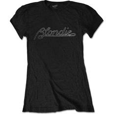 Blondie Women's Diamante Band Logo T-shirt - Black