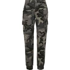 Camouflage Trousers Urban Classics Ladies High Waist Camo Cargo Pants - Dark Camo