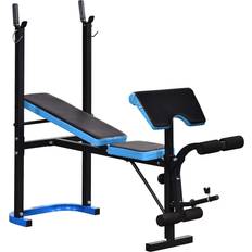 Exercise Benches Homcom Adjustable Weight Bench with Leg Developer