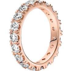 Pandora Sparkling Row Eternity Ring - Rose Gold/Transparent