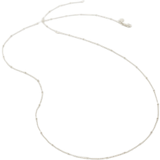 Beaded Chains Necklaces Monica Vinader Fine Beaded Chain Necklace Long - Silver