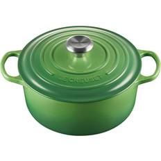 Dishwasher Safe Other Pots Le Creuset Bamboo Green Signature with lid 4.2 L 24 cm