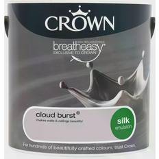 Crown Grey Paint Crown Breatheasy Ceiling Paint, Wall Paint Cloud Burst 2.5L