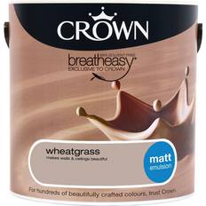 Crown Brown Paint Crown Breatheasy Ceiling Paint, Wall Paint Wheatgrass 2.5L