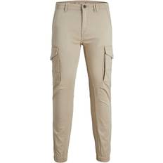 Jack & Jones Men - W32 Trousers & Shorts Jack & Jones Paul Flake AKM 542 Cargo Pants - Beige/Crockery