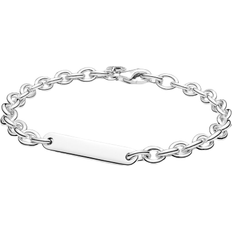 Adjustable Size - Women Bracelets Pandora Engravable Bar Link Bracelet - Silver