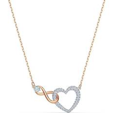 Necklaces Swarovski Infinity Heart Pendant Necklace - Rose Gold/Transparent