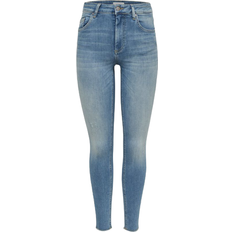 Only Blush Mid Ankle Skinny Fit Jeans - Blue/Blue Light Denim