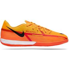 Faux Leather - Indoor (IN) Football Shoes Nike Phantom GT2 Academy IC - Laser Orange/Total Orange/Bright Crimson/Black