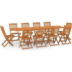 vidaXL 3086992 Patio Dining Set, 1 Table incl. 10 Chairs