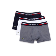 Stripes Men's Underwear Lacoste Iconic Trunks 3-pack - Navy Blue/White
