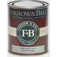 Farrow & Ball Estate No.1 Wood Paint, Metal Paint, Radiator Paint Lime White 0.75L