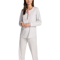 Stripes Sleepwear Calida Sweet Dreams Pyjama with Cuff - Rose Bud