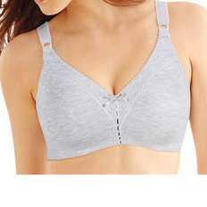 Bali Double Support Cotton Wirefree Bra - Heather Grey