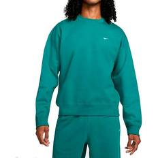 Nike Solo Swoosh Fleece Crew Sweatshirt - Mystic Green/White