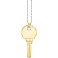 Thomas Sabo Key Necklace - Gold/Transparent
