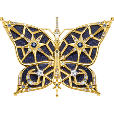 Thomas Sabo Butterfly Star & Moon Pendant - Gold/Multicolour