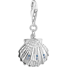 Thomas Sabo Charm Club Collectable Shell Charm Pendant - Silver/Pearl/Blue/Transparent