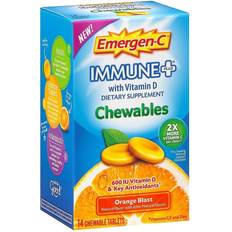 Emergen-C Immune Plus with Vitamin D Chewables Orange Blast 14 Chewable Tablets