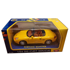Motormax Porsche Boxster Convertible Yellow 1/24 Diecast Model Car