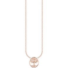 Thomas Sabo Charm Club Delicate Tree of Love Necklace - Rose Gold/Transparent